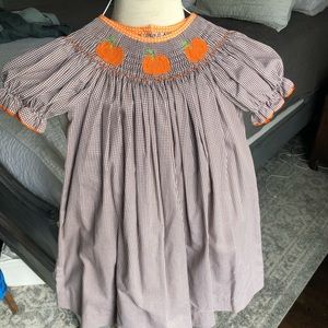 Smocked Pumpkin Dress 4T